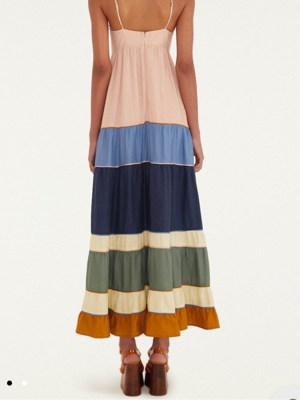 FARM Rio Multicolor Pleats Maxi Dress NWT - Picture 4 of 5